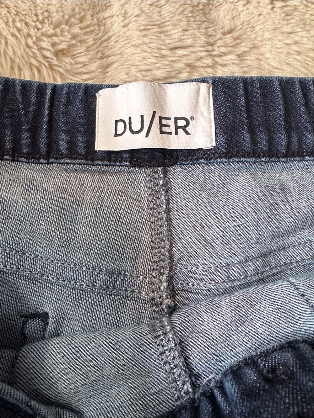 DU/ER Denim Stretch Shorts Side S/P - Picture 2 of 8